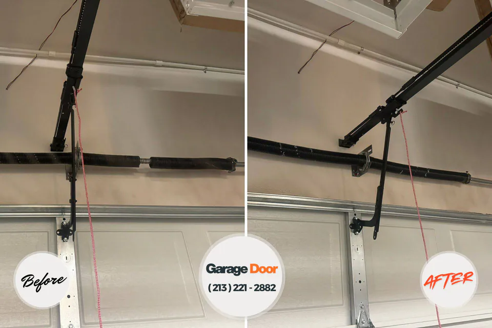 Before and after: garage door repair Colonia, NJ